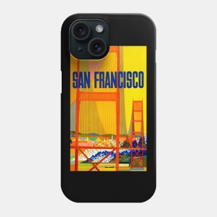 San Francisco Golden Gate 1957 Travel Poster Art Phone Case