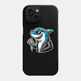 Funny Shark with Pizza, Pizza Lover Phone Case