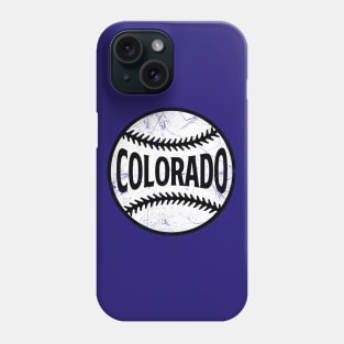 Colorado Retro Baseball - Purple Phone Case