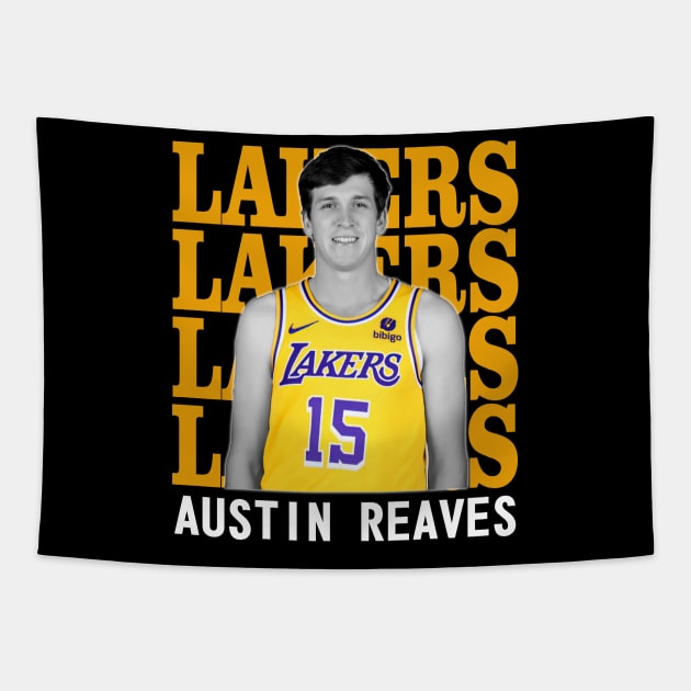 Los Angeles Lakers Austin Reaves Tapestry by Thejockandnerd