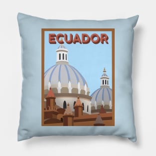 Cuenca Ecuador Travel Poster Pillow