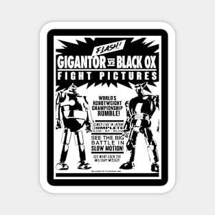 GIANTOR vs. BLACK OX fight poster 2.0 Magnet