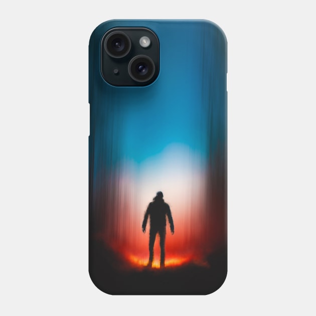 Dude silhouette on gradient Phone Case by circlestances