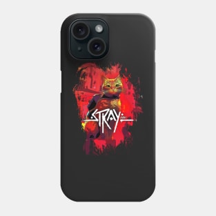 stray cat game logo design Phone Case