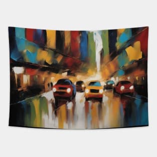 City Lights - Expressipnism Tapestry