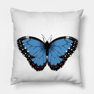 Blue morpho butterfly Pillow