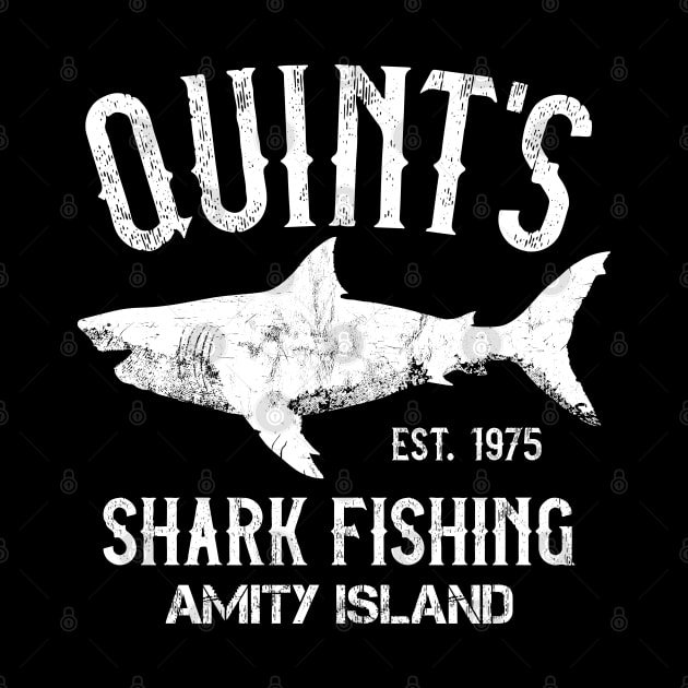 Quint's Shark Fishing - Amity Island 1975 Vintage T-Shirt by IncognitoMode