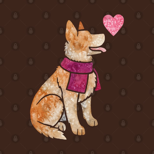 Australian Cattle Dog (red) by animalartbyjess