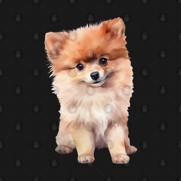 Puppy Pomerian by DavidBriotArt