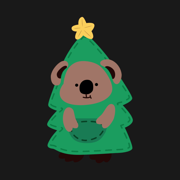 Cute Koala Dressed As a Christmas Tree by Random_stuff_420