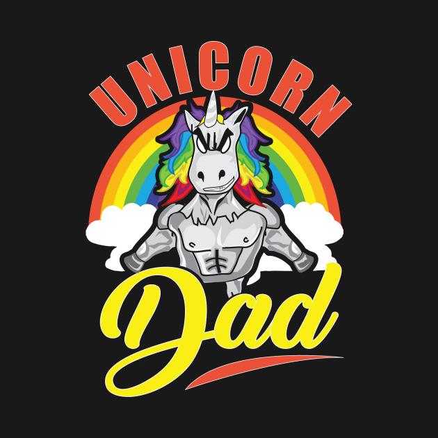 Awesome Unicorn Dad Cool Unicorn Dads by theperfectpresents