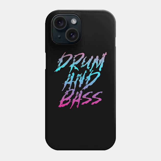 DRUM AND BASS  - Bass Gradient (Blue/pink/purple) Phone Case by DISCOTHREADZ 