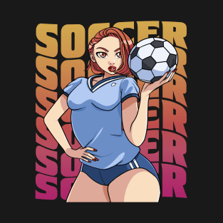 Female Soccer Player Boys Girls Goalkeeper Futbol Lover Gift T-Shirt