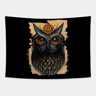 Animals from the forest_Owl Tapestry