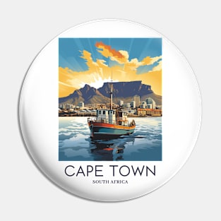 A Pop Art Travel Print of Cape Town - South Africa Pin