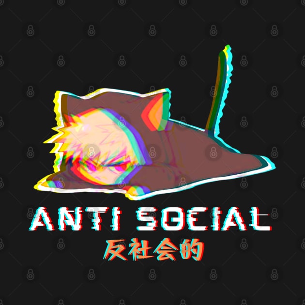 Vaporwave Glitch Anti Social Sad Boy Anime by Sugoi Otaku Gifts