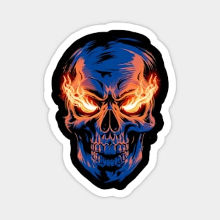 fire skull Magnet