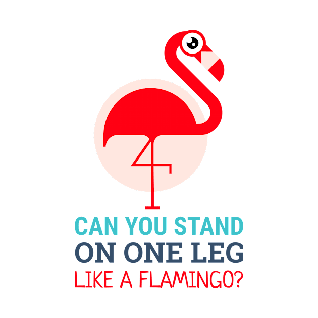 talented flamingo (can you stand on one leg like a flamingo?) by Katebi Designs