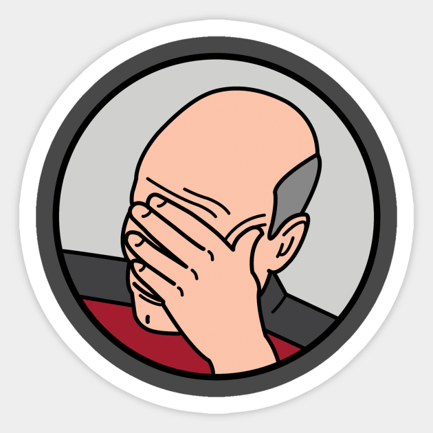 Epic Facepalm Picard - Meme - Sticker