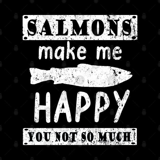 Salmons make me happy salmon saying Norway fish by FindYourFavouriteDesign