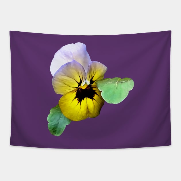 Pansies - Pansy Saluting Tapestry by SusanSavad