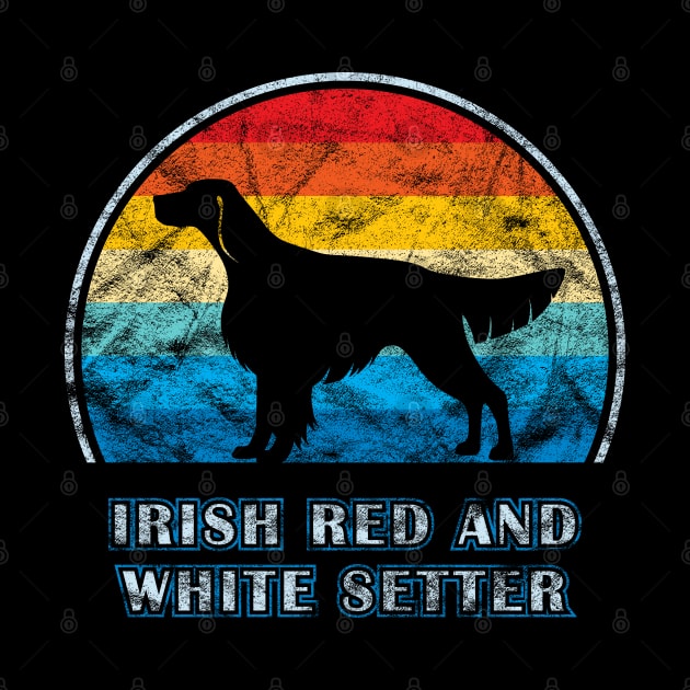 Irish Red and White Setter Vintage Design Dog by millersye