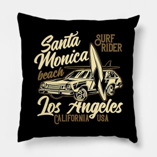 Santa monica surf rider Pillow