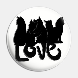 Cat Lover Design, Cute Kitty Graphic Design Love Pin