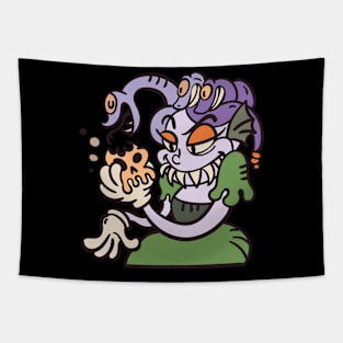 Medusa feeds her hair Tapestry