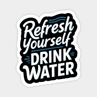 Refresh Yourself 'Drink Water' Magnet