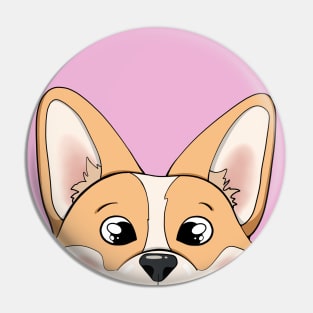 Cute Spying Corgi Dog Pin