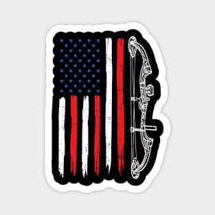 Archery American Flag Magnet