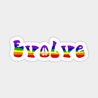 Evolve Rainbow Stripes Magnet