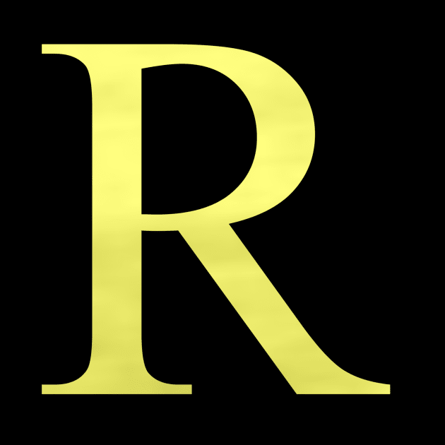 The Letter R in Shadowed Gold by ArtticArlo