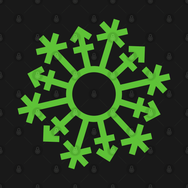 Gender Snowflake - Green - No Text by GenderConcepts