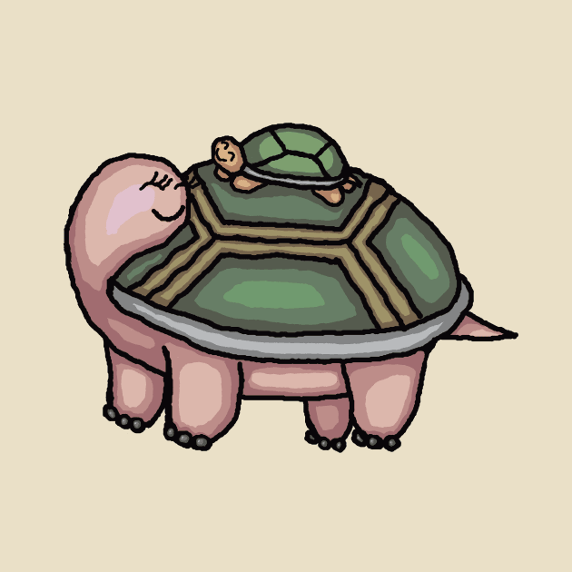 Cute Turtle and Baby Turtle by TacoCat Designs