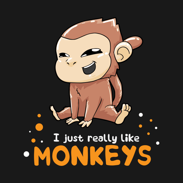 Monkey Kawaii Monkey Lover by CreativeGiftShop