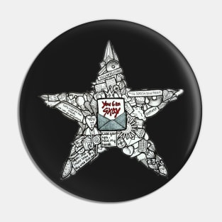 You Can Stay Star Doodle Pin