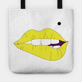 Ga Lips Yellow kiss Tote