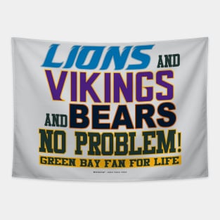 Lions and Vikings and Bears Tapestry