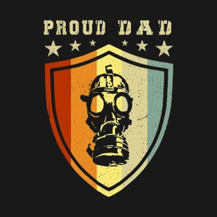 Proud Fireman Dad - Vintage Proud Fireman Father Day Gift T-Shirt