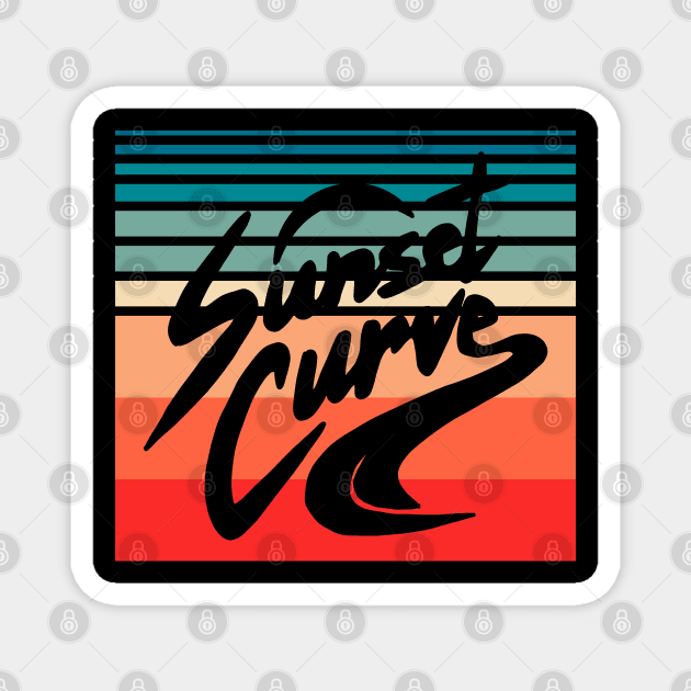 Julie And The Phantoms Sunset Curve Logo Magnet by yazriltri_dsgn