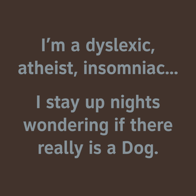 I'm A Dyslexic, Atheist, Insomniac... by DubyaTee