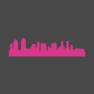 San Diego skyline pink T-Shirt