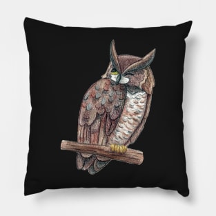 Great Horned Owl Pillow