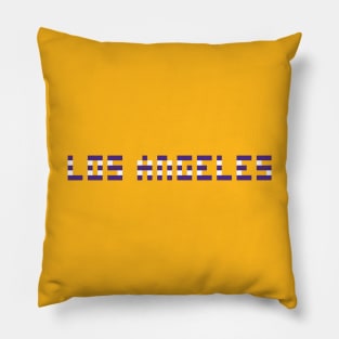 Pixel Hockey City LA 1988 Retro Pillow