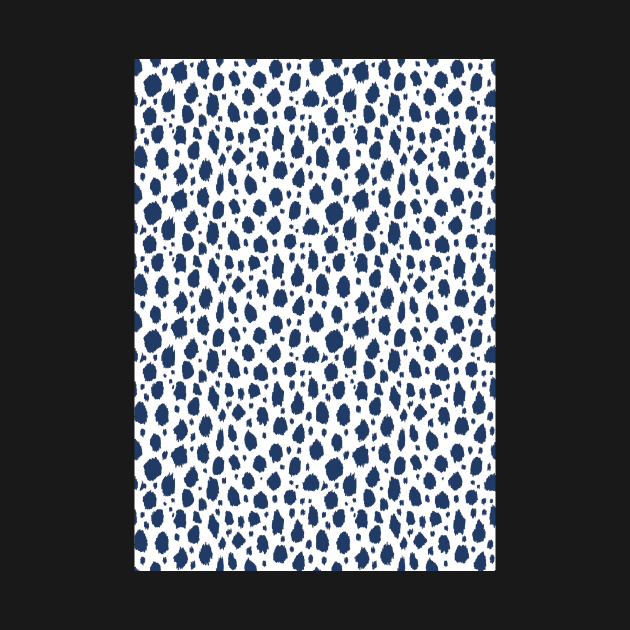 White and Blue Spot Dalmatian Pattern by Juliewdesigns