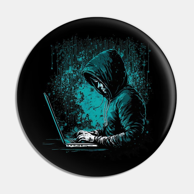 Hacker Minimalist Pin by AI studio