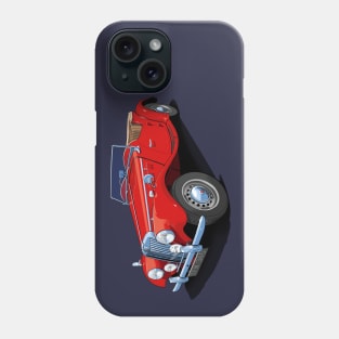 1954 MG TF sports car in mg red Phone Case