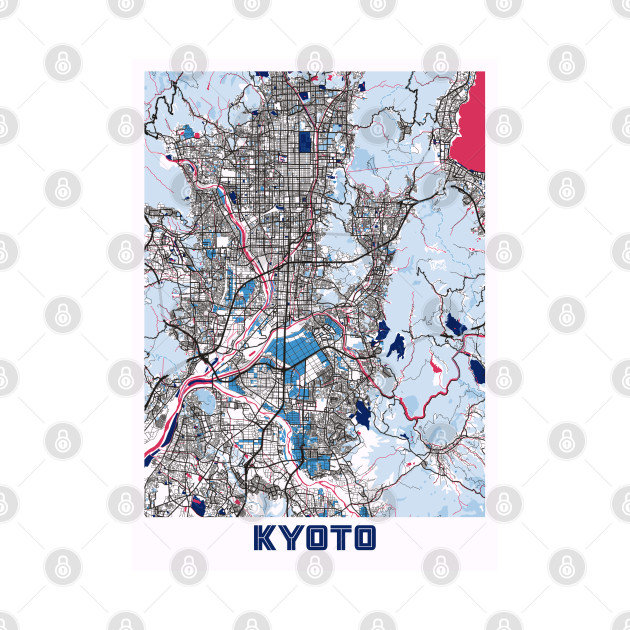 Kyoto - Japan MilkTea City Map by tienstencil